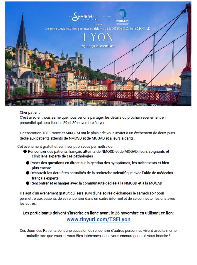 POUR LES PERSONNES ATTEINTES DE NMOSD et de MOGAD et leurs aidants